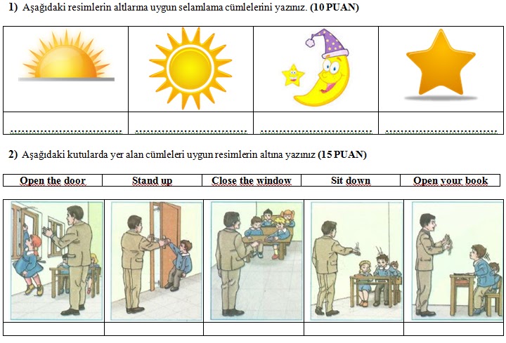 4. Sınıf İngilizce 2. Dönem 1. Yazılı Soruları 2012 2013 - Ders ve