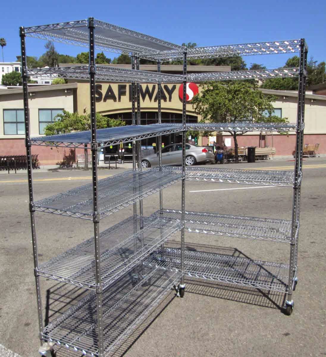 UHURU FURNITURE & COLLECTIBLES SOLD "Metro Racks" Adjustable, Locking