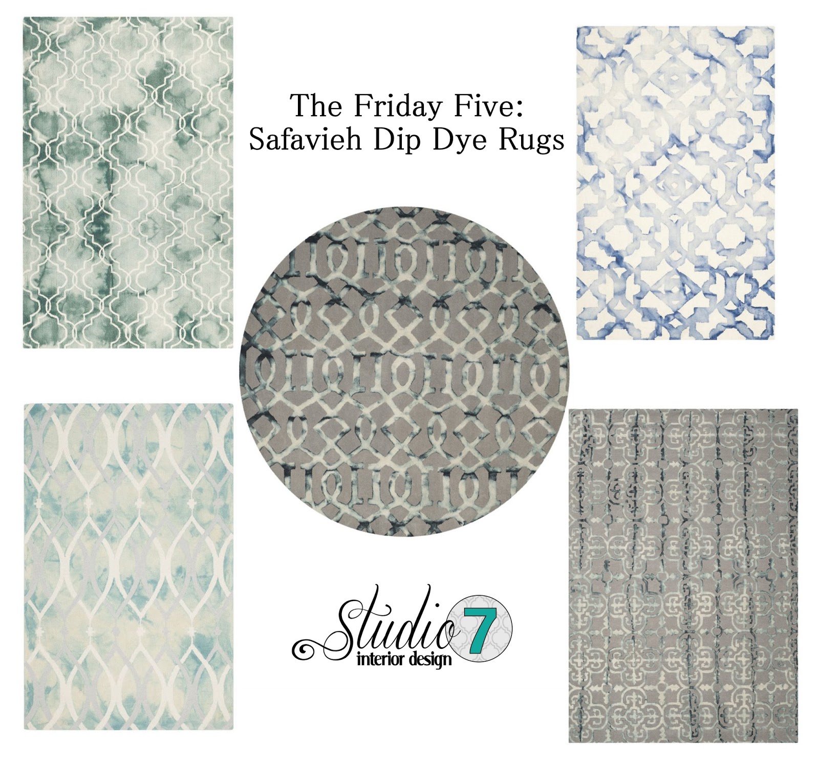 Studio 7 Interior Design The Friday Five Safavieh Dip Dye Rugs