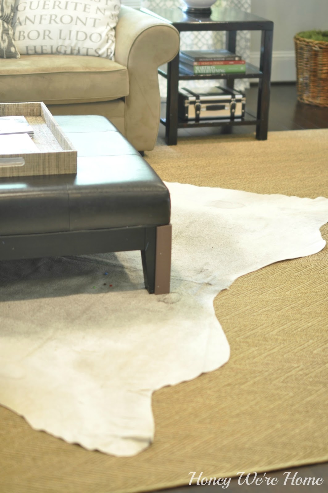 Cowhide Rug LOVE (Our Updated Living Room) Honey We're Home