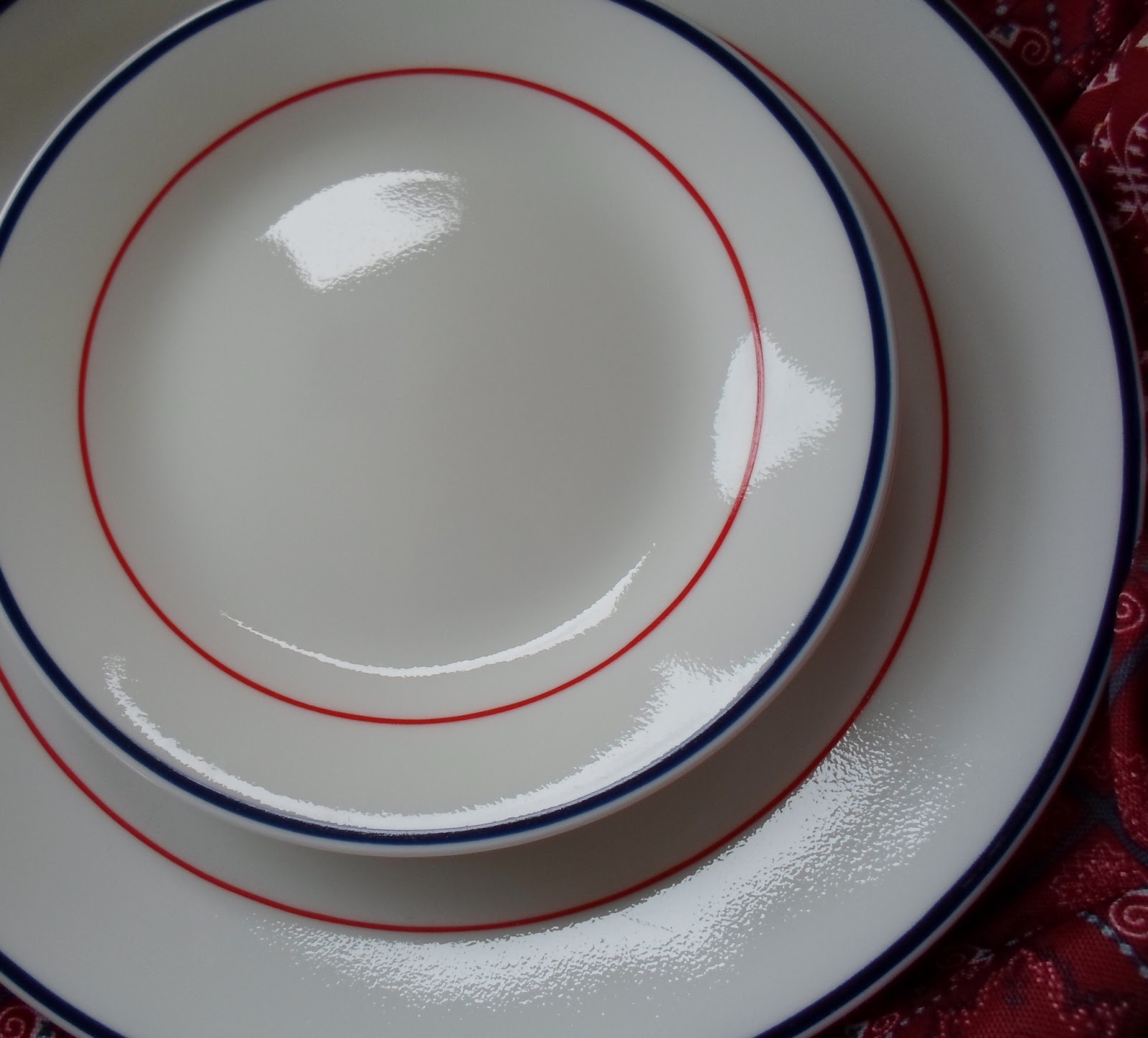 Happier Than A Pig In Mud Went Junkin! Red, White and Blue Corelle