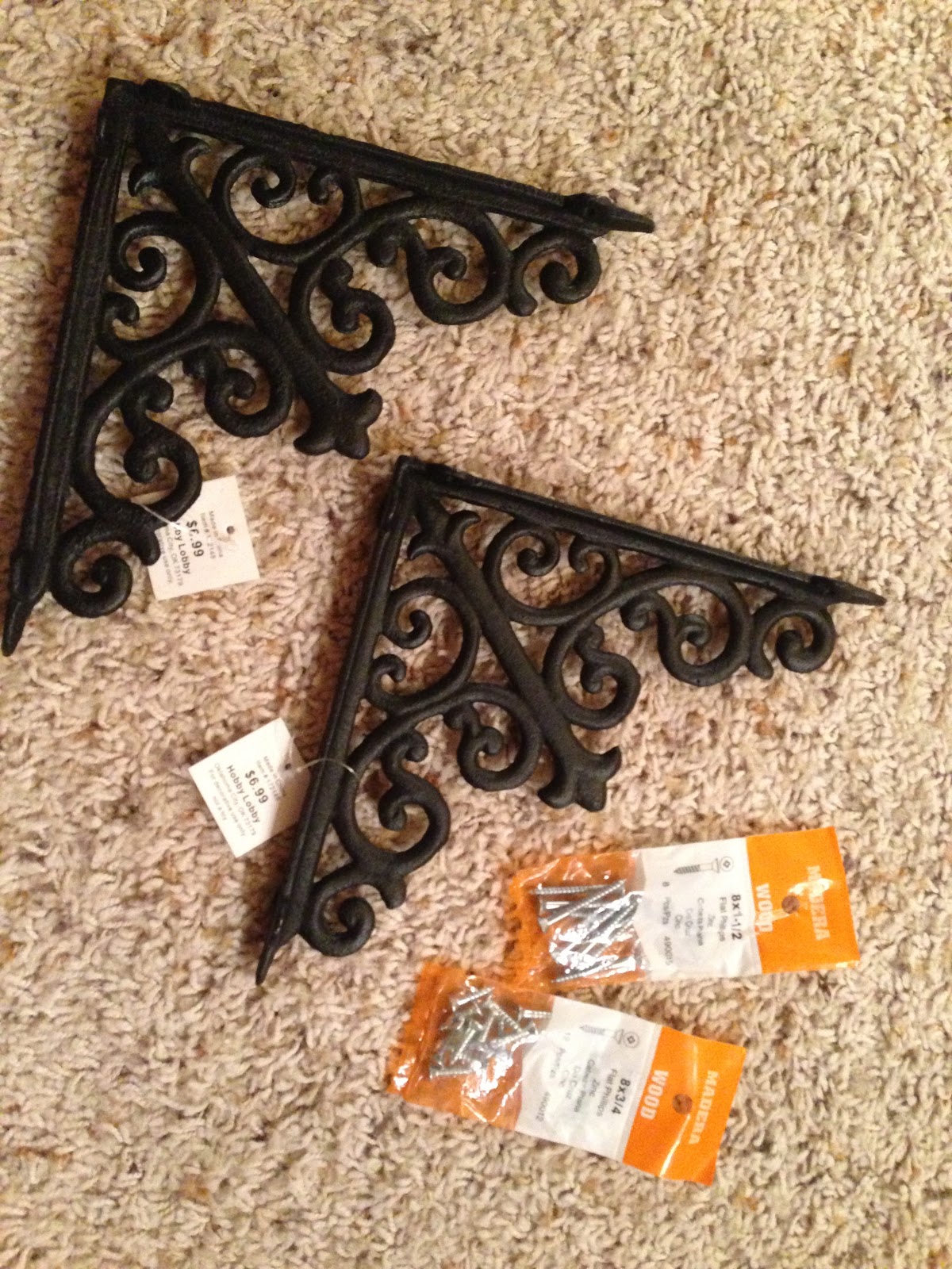 OMGLITZY Pink Shelves & Hobby Lobby Brackets