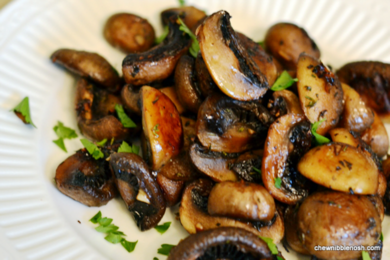 The Bestest Recipes Online Roasted Mushrooms with Balsamic, Garlic and
