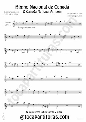 Tubescore Canada Nathional Anthem sheet Music for Horn O Canada Music score