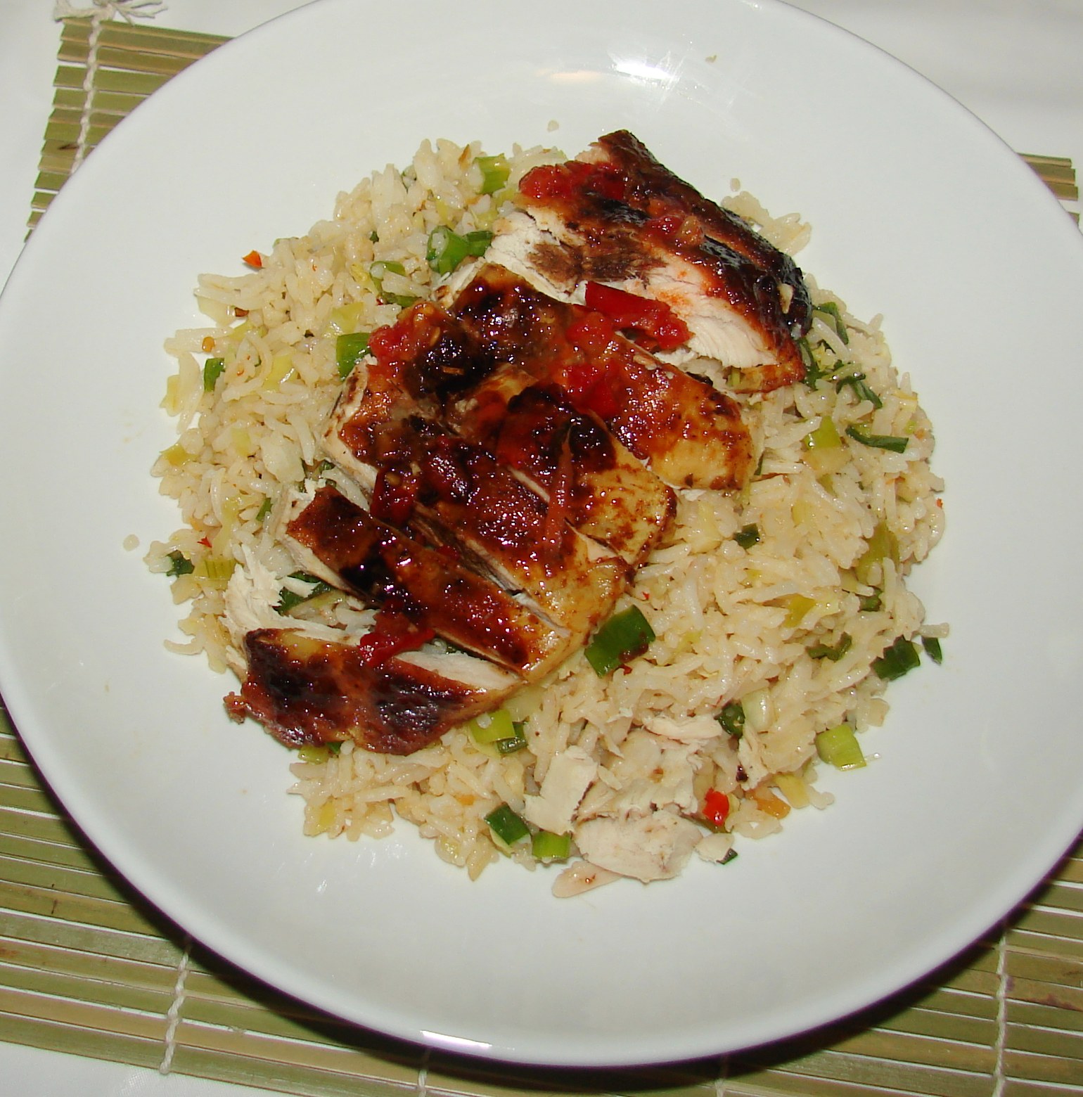 Tangy Spring Onion Rice