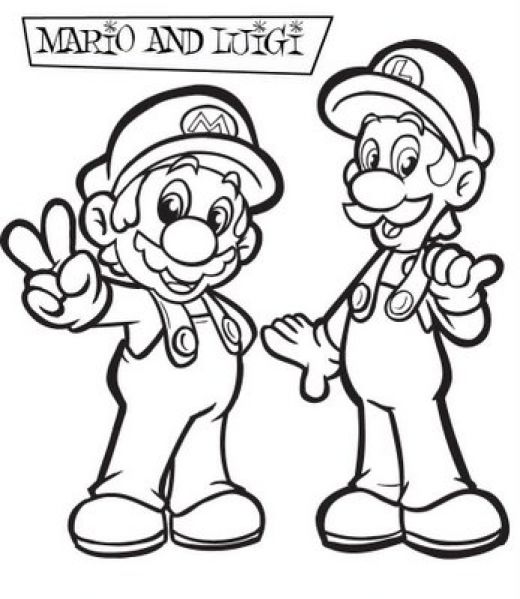 Mario and Luigi Coloring Pages