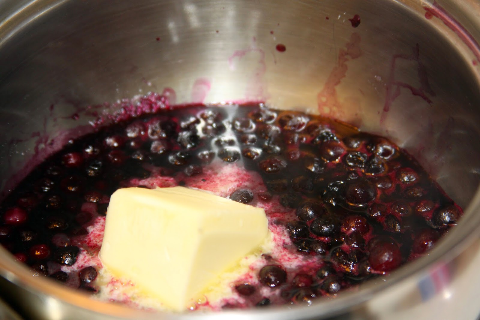 For the Love of Food Wild Blueberry Buttery Grits