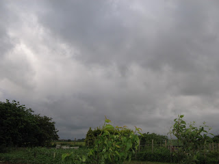 Stormy Skies heavy with rain.