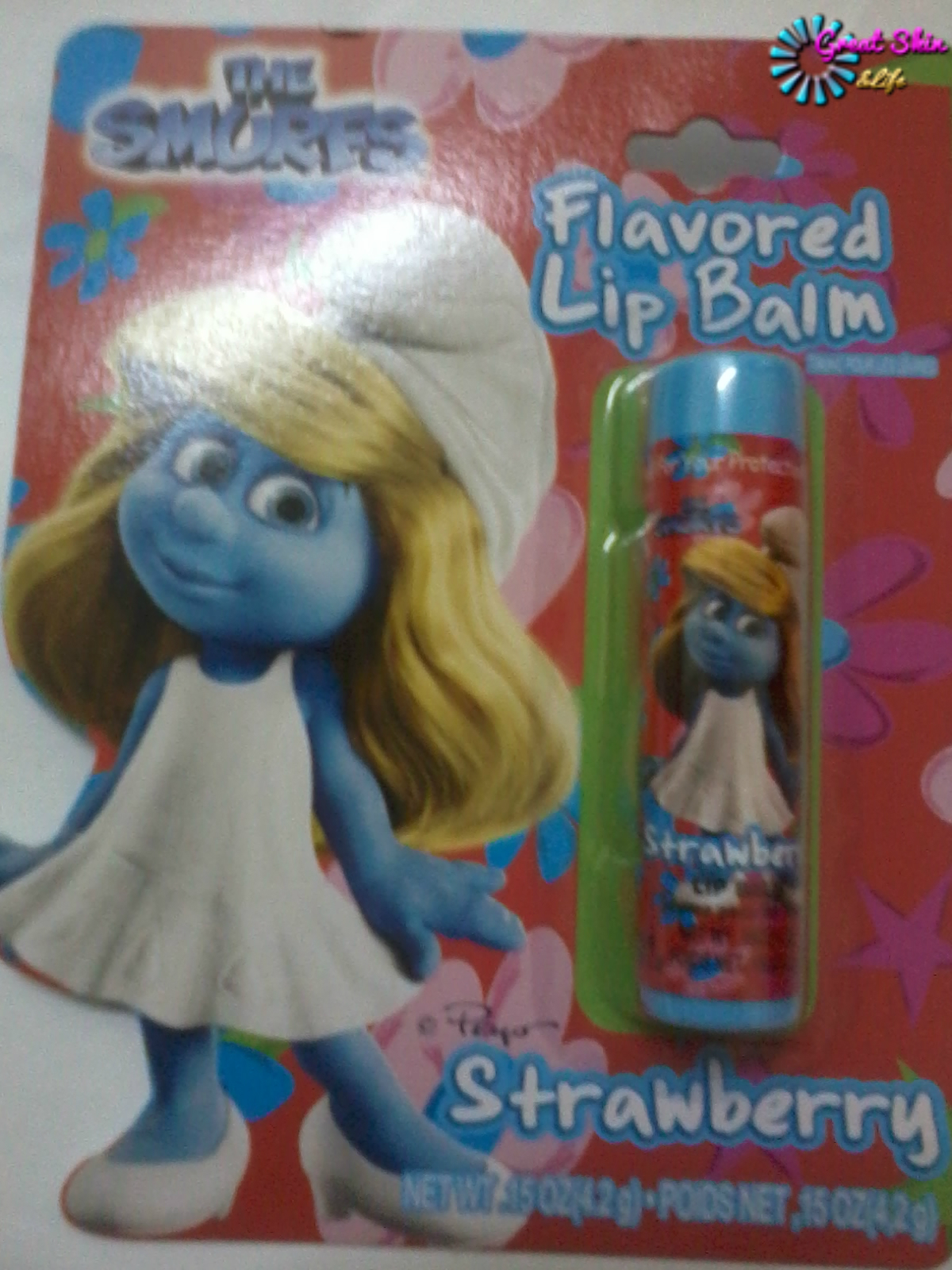 GREAT SKIN&LIFE REVIEW ON THE SMURFS STRAWBERRY LIP BALM