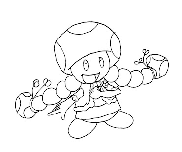 #4 Toadette Coloring Page