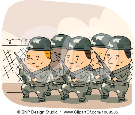 EVE's-route: marching exercise....