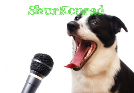 Dog with Microphone small wb No-More-Woof perros piensan aparato micro informatica ShurKonrad 1