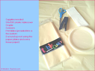 DIY How to make a sun from plast tablecloths