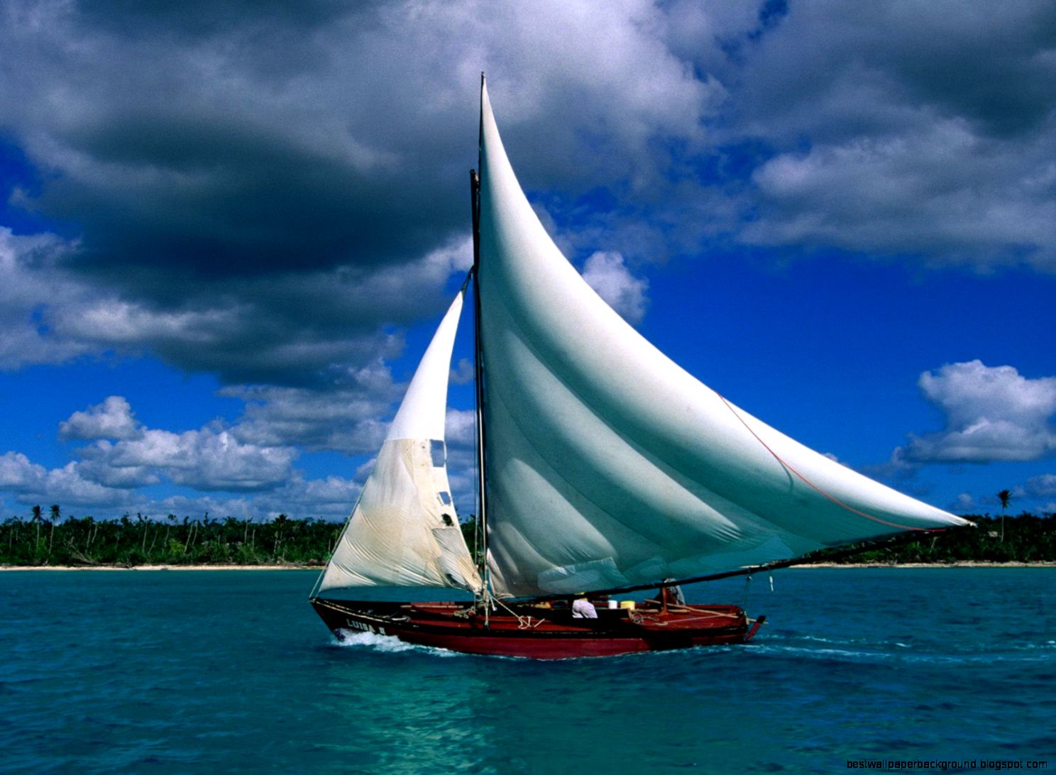 Beautiful Sail Boat Sailing Beautiful Sail Boat Sailing