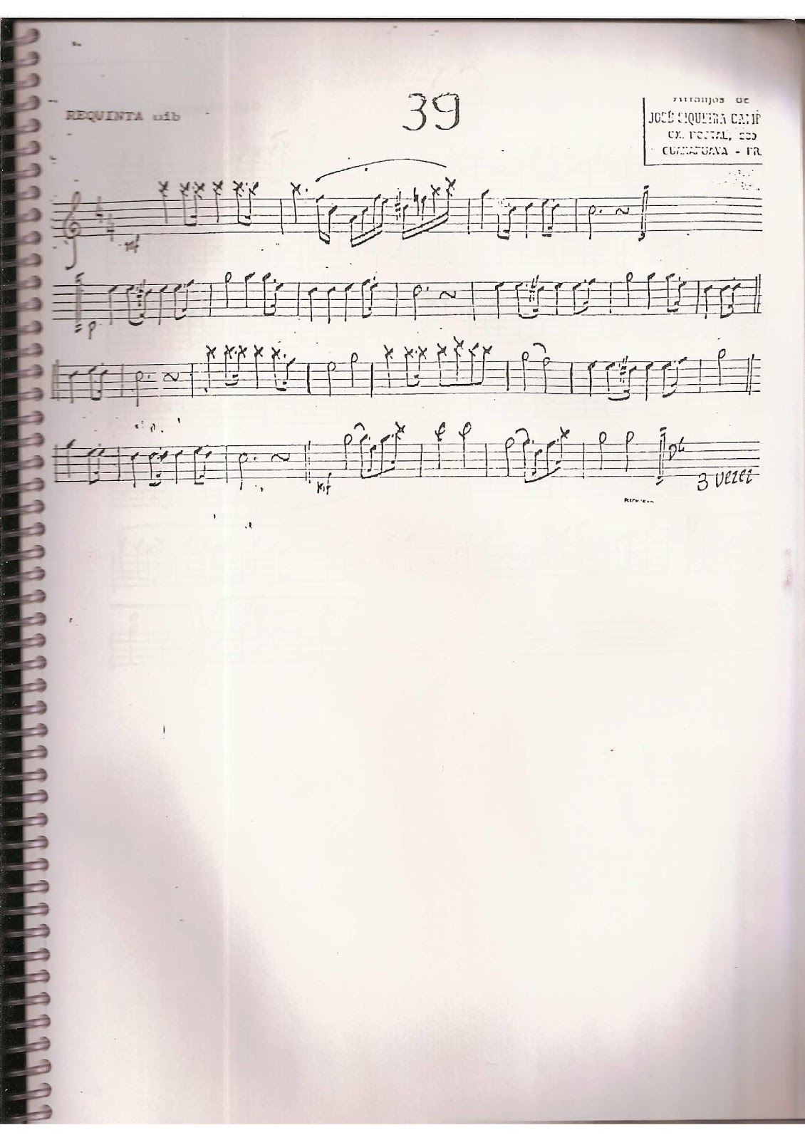 PARTITURAS PARA BANDA DE MÚSICA EVANGÉLICA. HINO 39 HARPA CRISTÃ