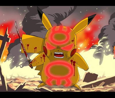  anime pikachu angry 
