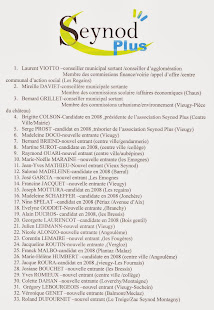 LISTE DES CANDIDATS DE SEYNOD PLUS