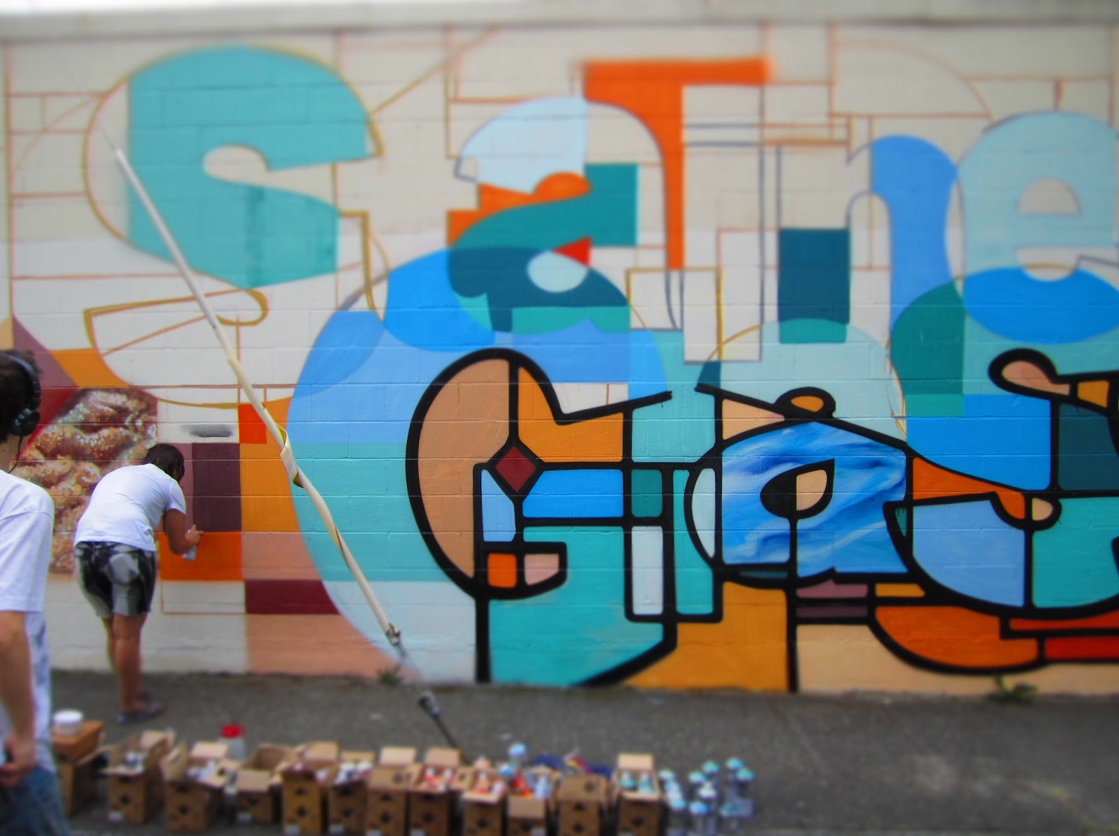 TravelMarx Seattle Stained Glass Mural