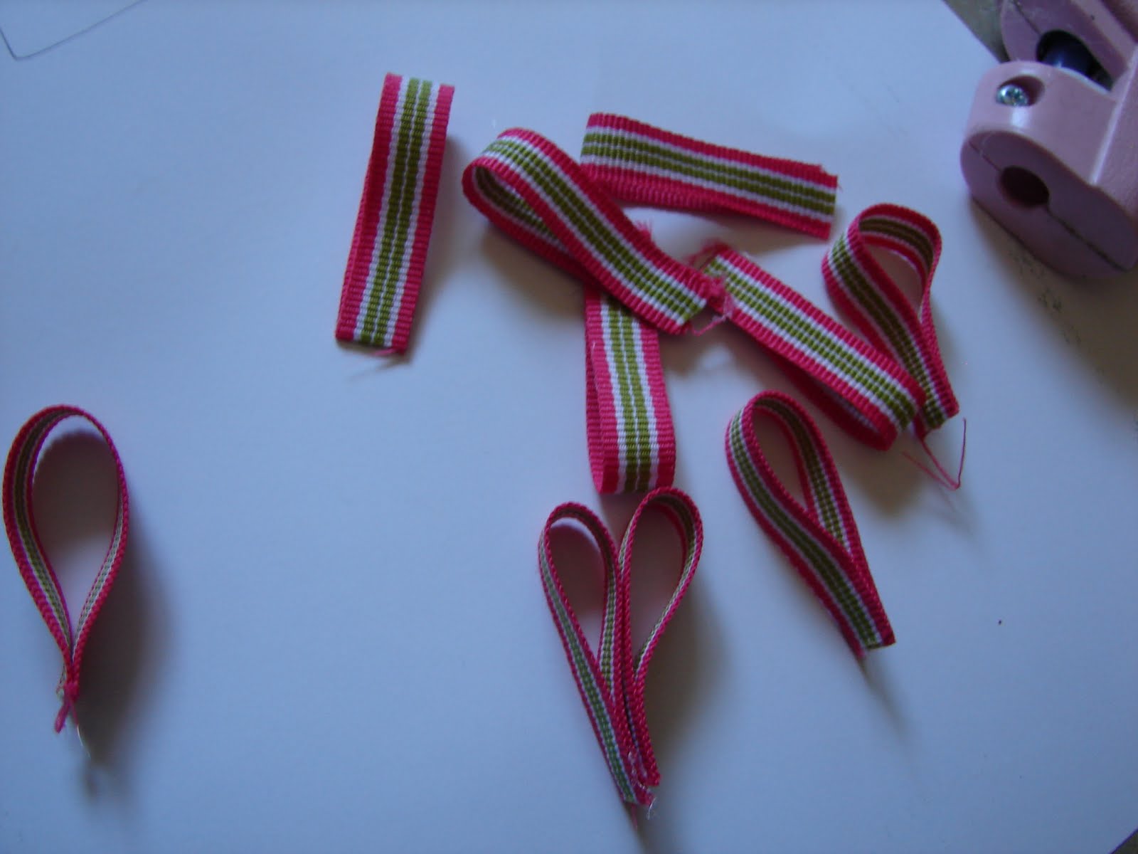 A girl and a glue gun fun with ribbons!!!!