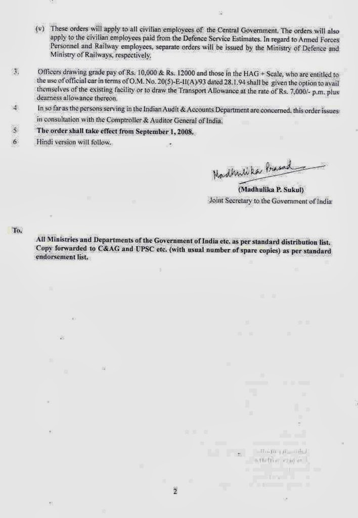 Grant of Double Transport Allowance to Orthopaedically handicapped