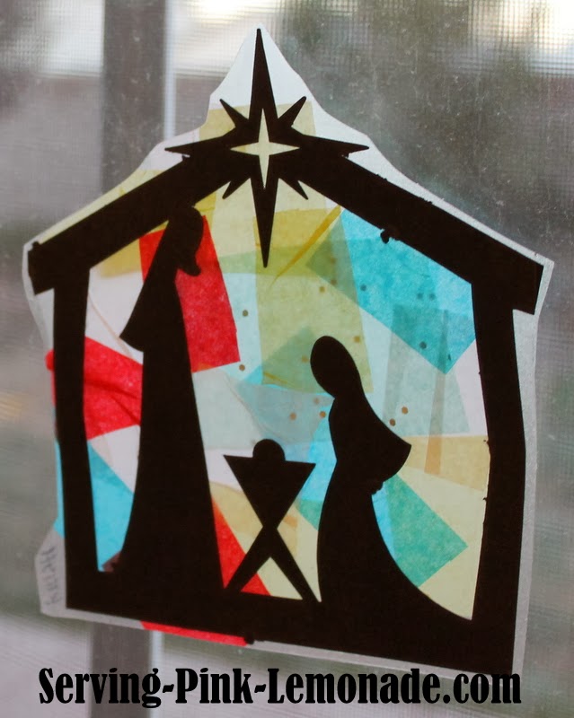 Serving Pink Lemonade "Stainedglass" Nativity