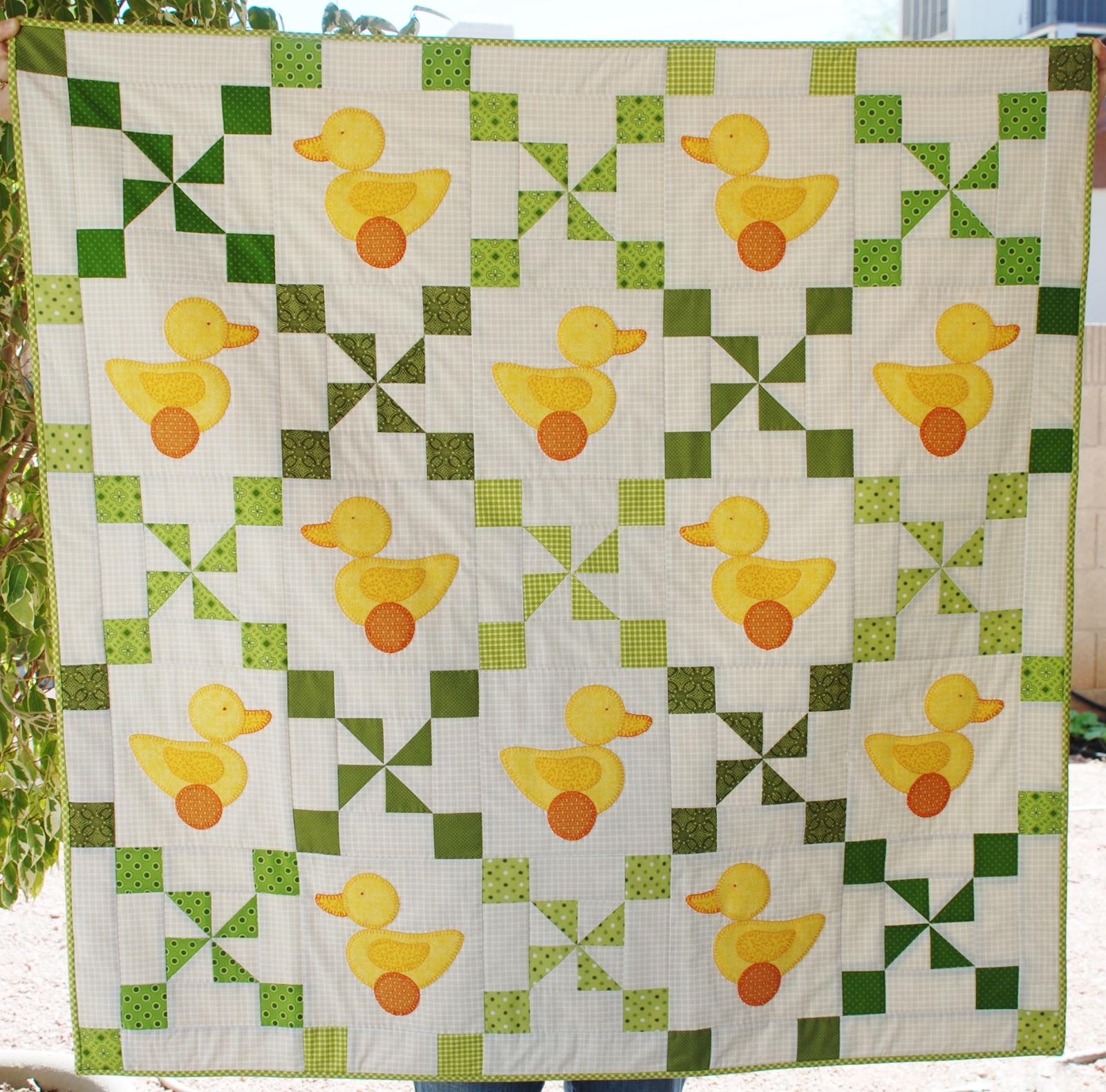 Charley, Dee, & Me Ducky Baby Quilt