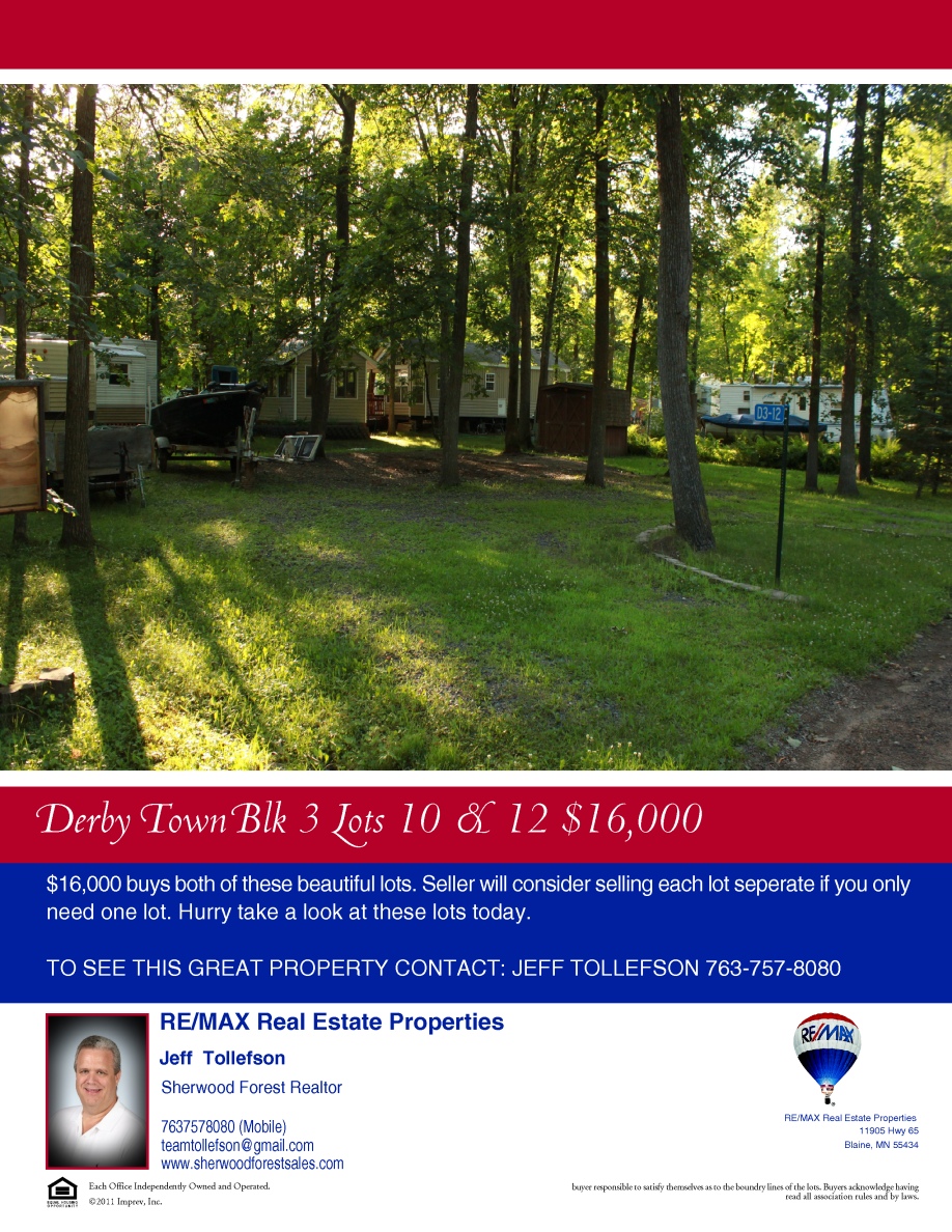 Sherwood Forest A Minnesota RV Park 763.757.8080 Sherwood Forest MN 16,000 Derby Town Blk 3