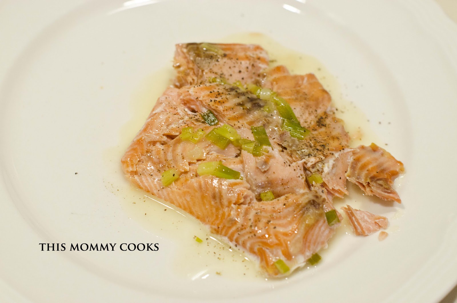 This Mommy Cooks Roasted Salmon with White Wine Sauce