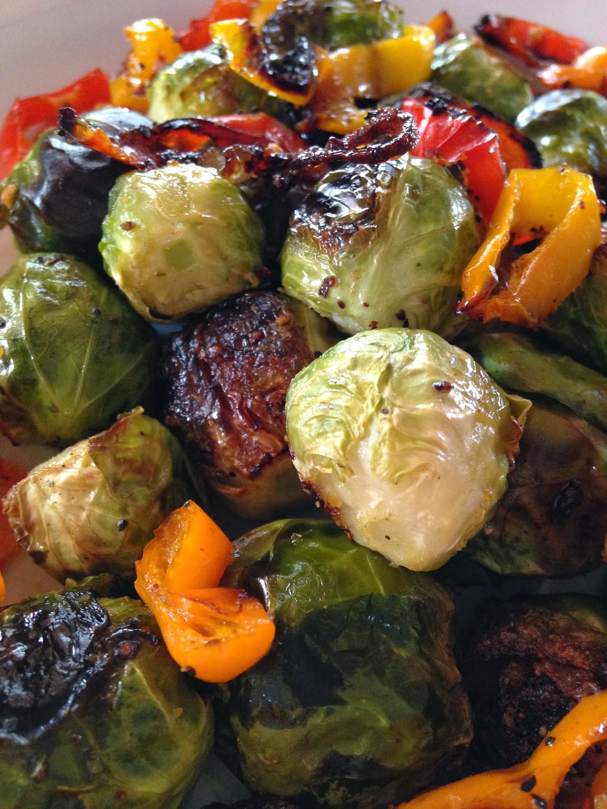 Roasted Brussels Sprouts Turnips 2 Tangerines