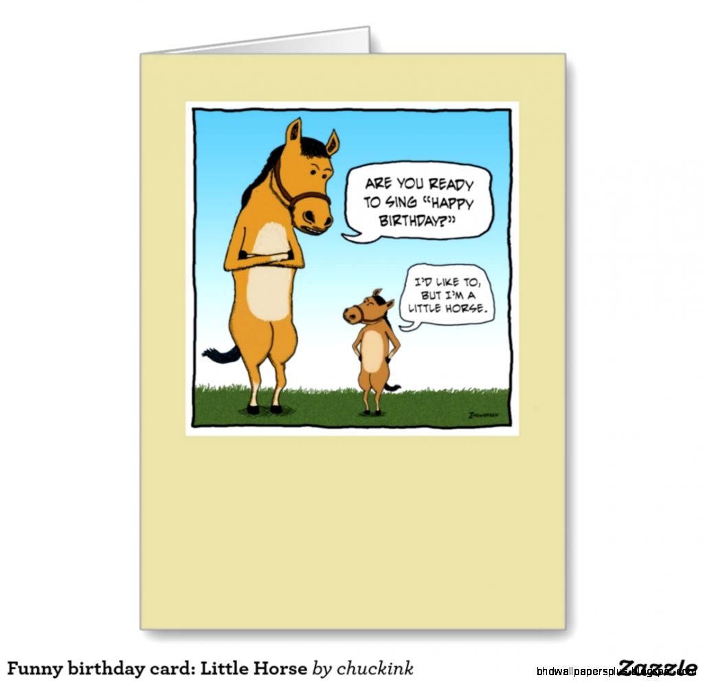 Funny birthday card Little Horse Zazzle Funny birthday card Little Horse Zazzle