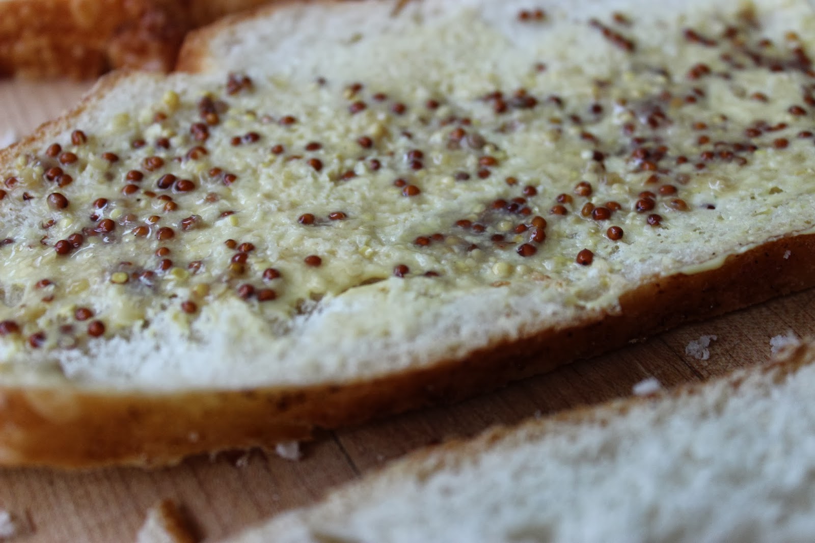 Grilled Cheese with Mustard, Caramelized Onions & Bacon