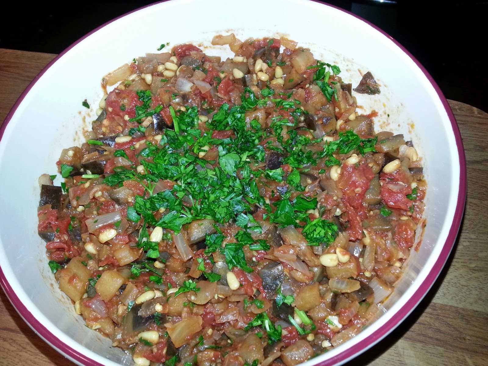 Chez Noonie Savory Greek Eggplant "Salad"