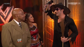 Zack Ryder dresses up as a witch along with Teddy Long and Eve Torres