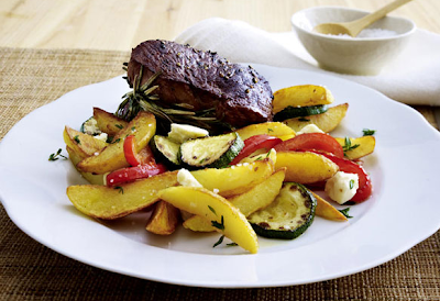 la dieta di patate fritte: verdure bistecca con patate al rosmarino-perdere 4 chili in una settimana