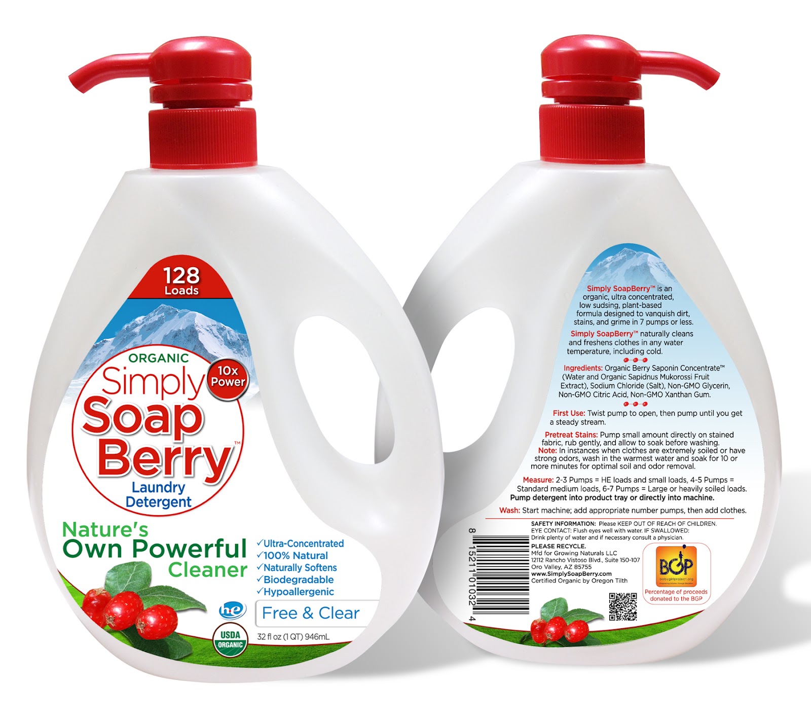 CAS Production & Marketing Simply Soap Berry™ Laundry Detergent Label