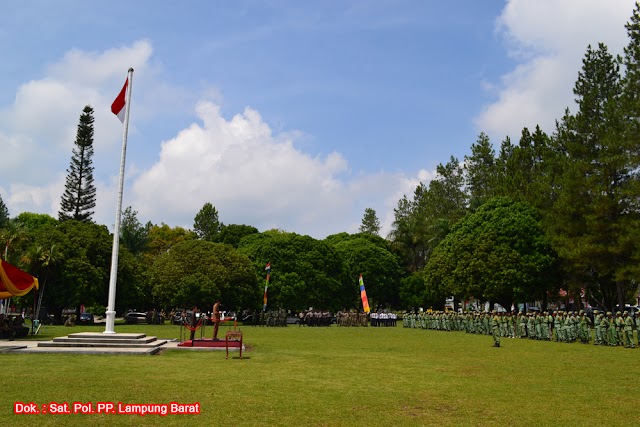 Gelar Pasukan Linmas Kabupaten Lampung Barat Tahun 2014