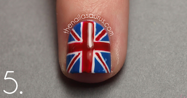 Union Jack British Flag Nail Art Tutorial