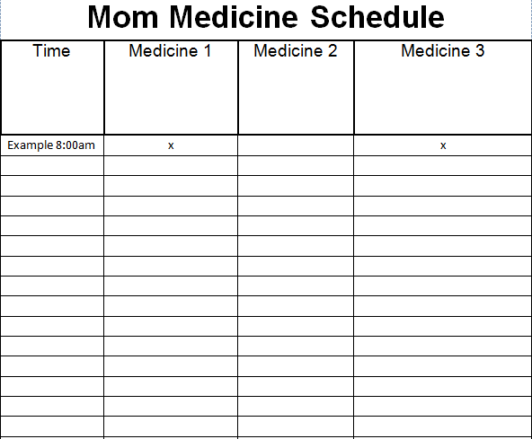 Charlie The Cavalier : Mommy Medicine Schedule