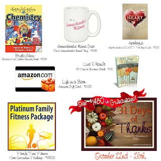 31 Days of Thanks - Hosted by HomeschoolinMama.com