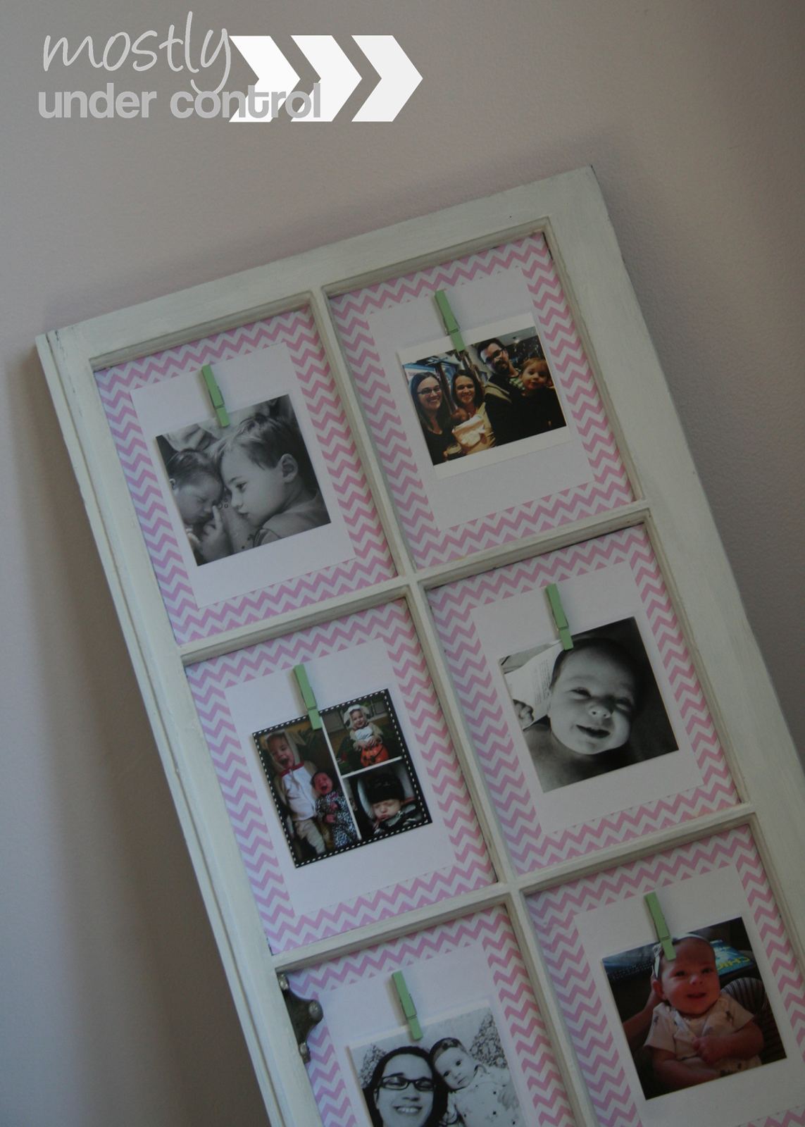 DIY Window Pane Picture Frame Mostly Under Control