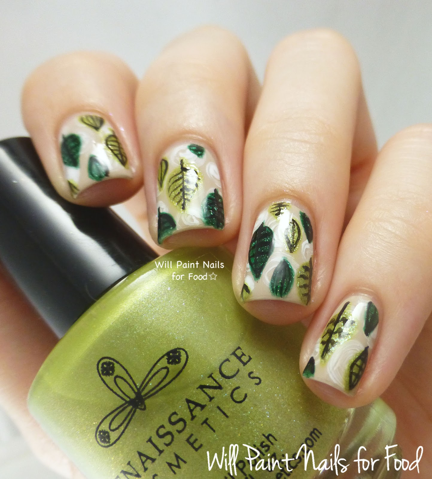 Will Paint Nails for Food 31 Day Nail Art Challenge 2.0, Day Two Green