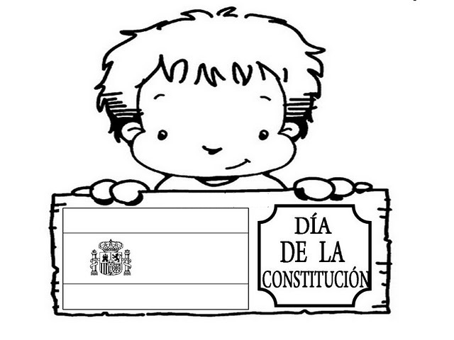  RECURSOS y ACTIVIDADES para Educación Infantil  Dibujos para colorear sobre el DIA de la CONSTITUCIÓN