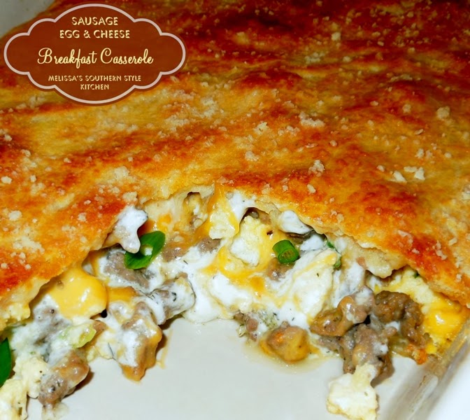 melissa s southern style kitchen sausage egg cheese breakfast casserole melissa s southern style kitchen sausage egg cheese breakfast casserole