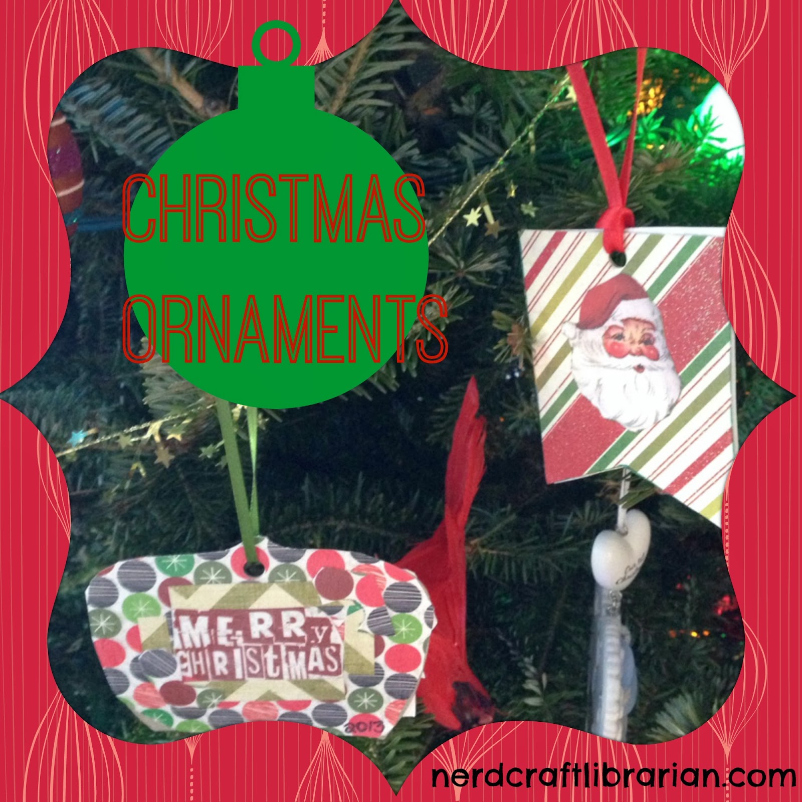 Nerd Craft Librarian Craft Night Christmas Ornaments