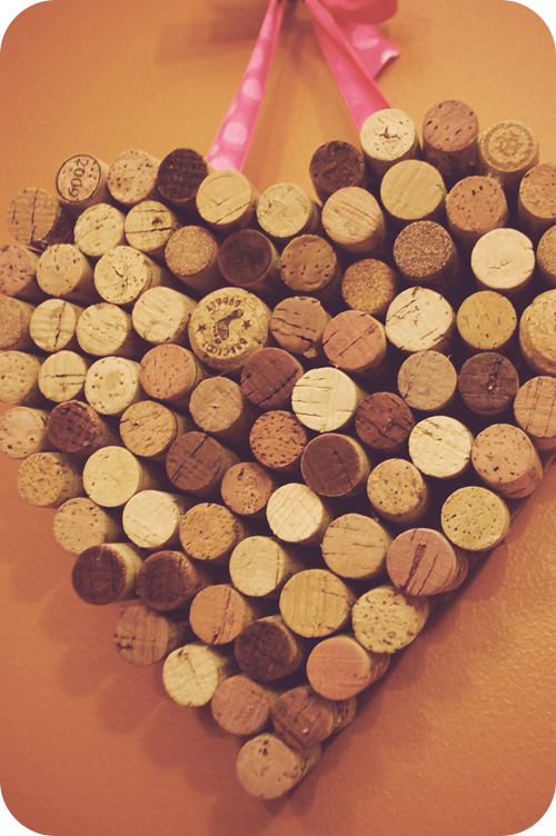 a champagne dream Valentine DIY Wine Cork Heart