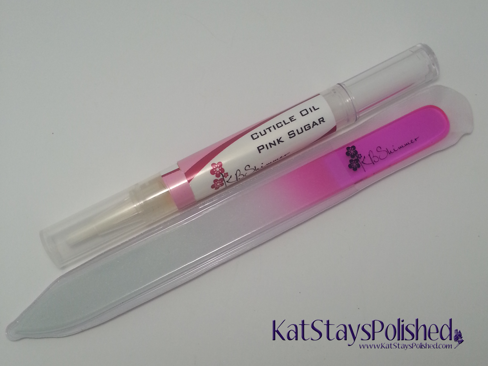 KBShimmer - Pink Sugar Cuticle Oil Pen, Crystal File | Kat Stays Polished