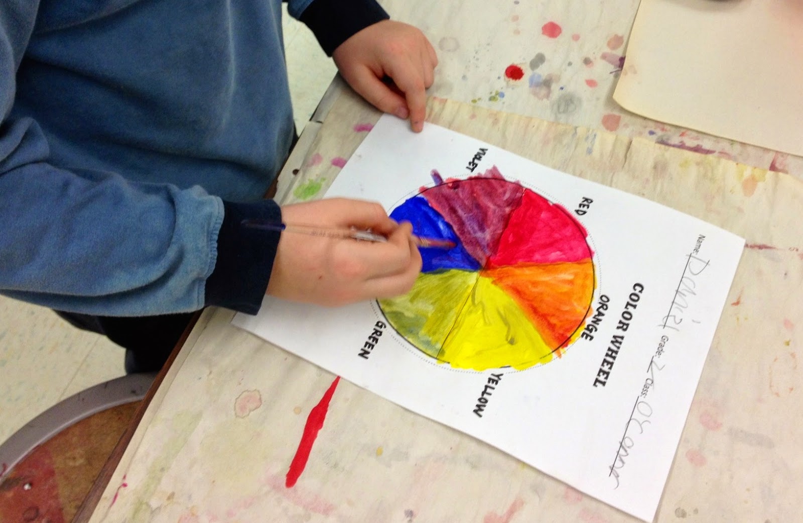 Art at Hosmer: Color Wheel Snowflakes