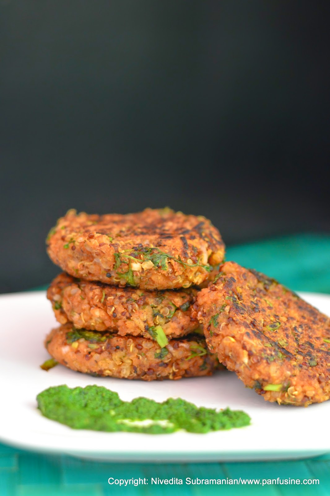 Day 158 Quinoa and refried bean burger