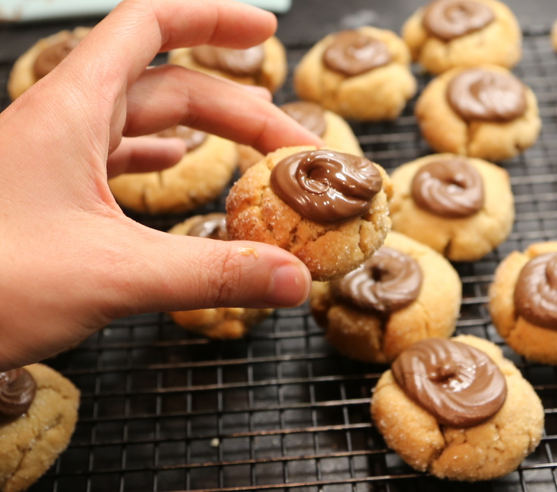 113 grams of butter Peanut Butter Nutella Blossoms