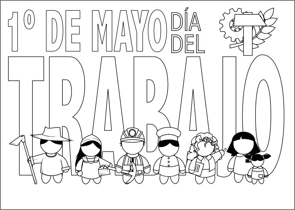 Necesito un dibujo y un editorial sobre el dia de trabajo porfavor si ...